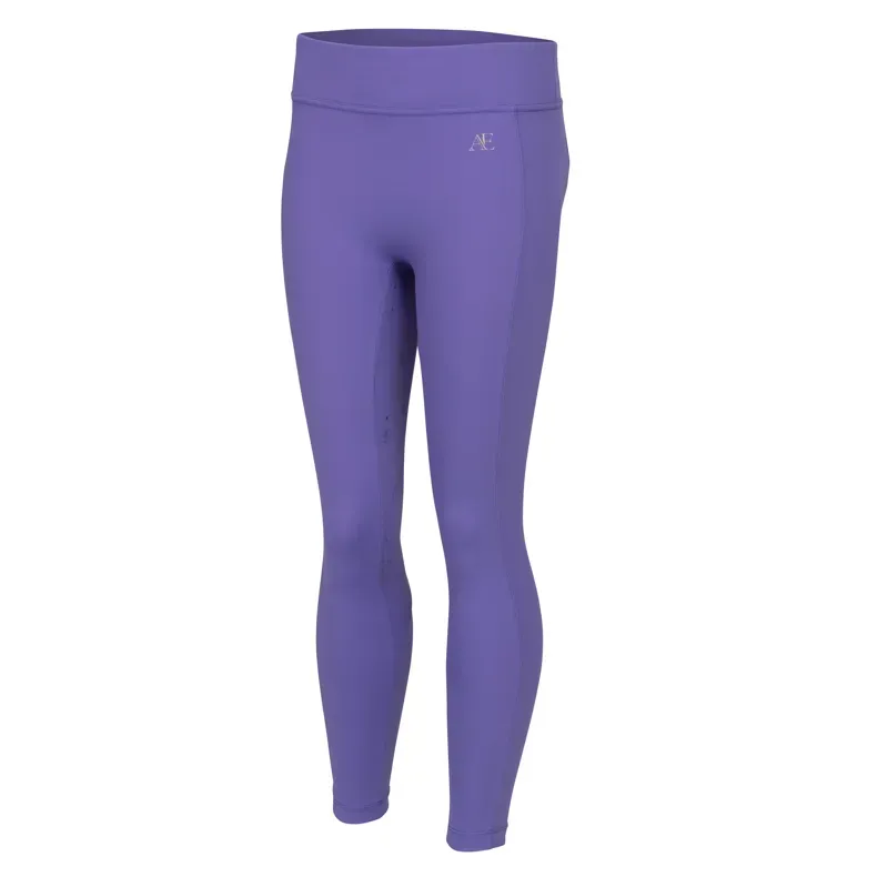 Aubrion Young Rider Equestrian Riding Tights in Heather-1