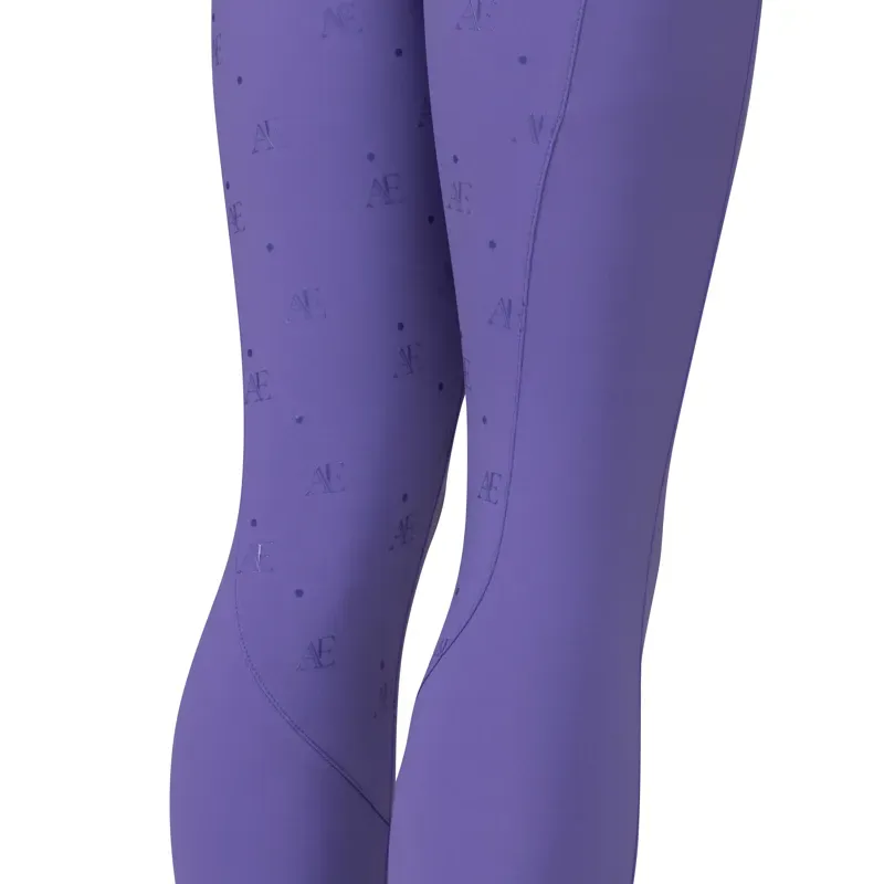 Aubrion Young Rider Equestrian Riding Tights in Heather-4