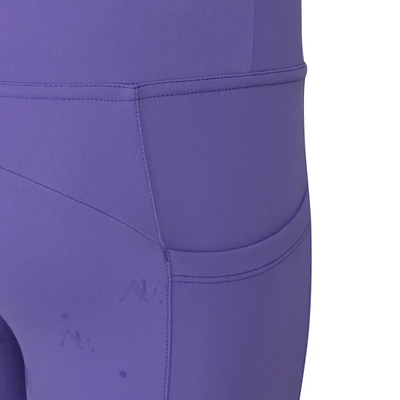 Aubrion Young Rider Equestrian Riding Tights in Heather-7
