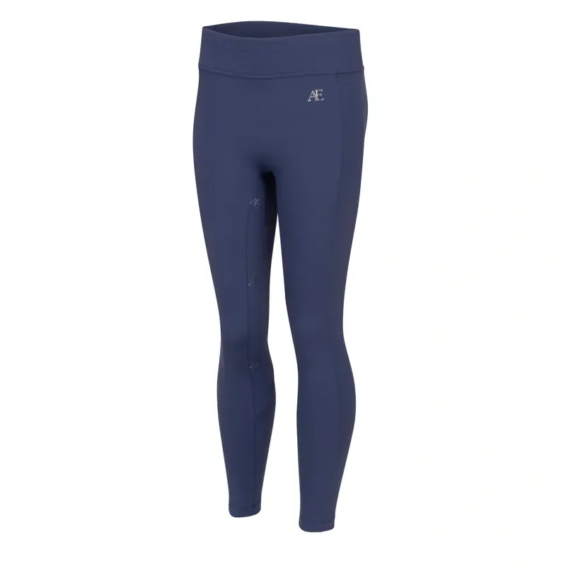 Aubrion Young Rider Equestrian Riding Tights in Midnight-1