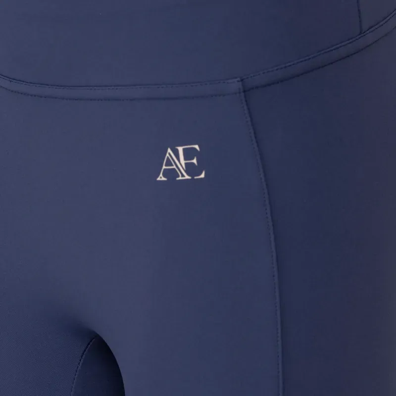 Aubrion Young Rider Equestrian Riding Tights in Midnight-7