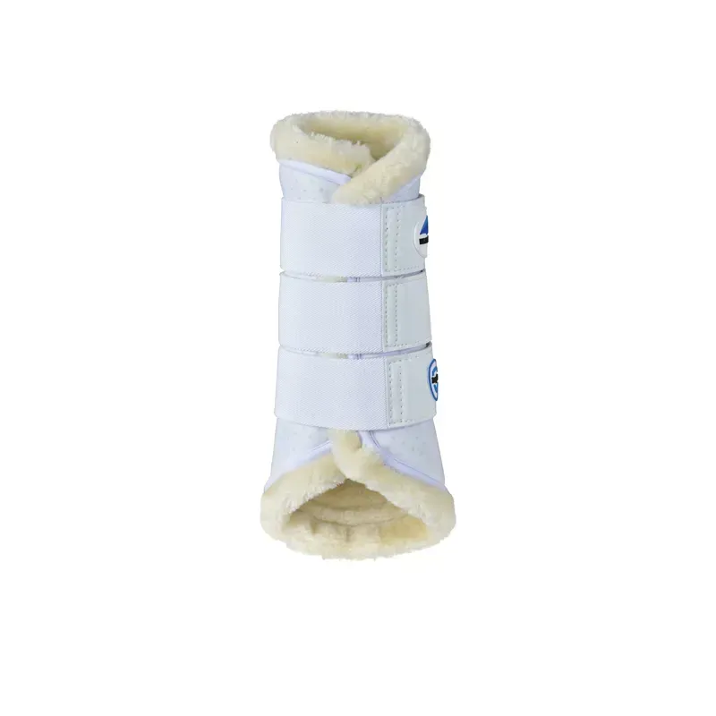WeatherBeeta Tough-Tec Comfy Fleece Brushing Boots in White/White