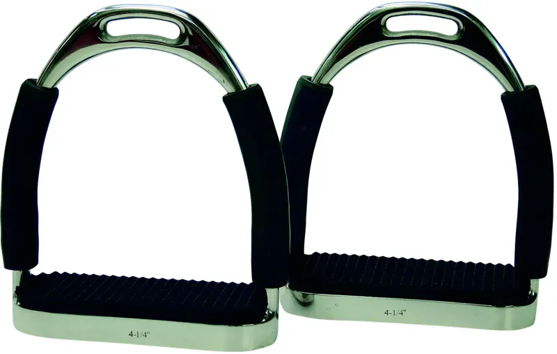 Bitz Stirrups Flexi C/W Treads - BLACK