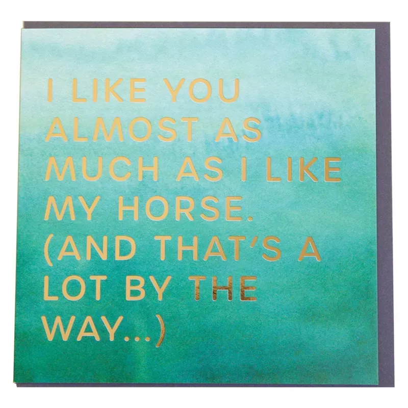 Gubblecote Foiled Greetings Card - I Like You